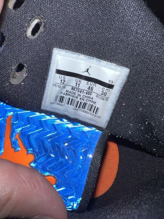 nike air jordan spike forty pe Sneakers mens Sz 12 Knicks Blue Orange High Top main image 10